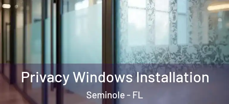 Privacy Windows Installation Seminole - FL